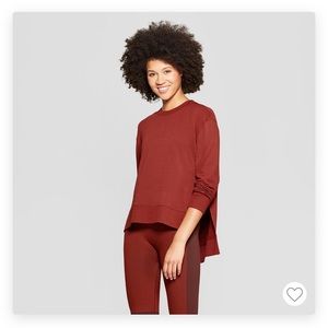 JoyLab sweatshirt with high low slit sides